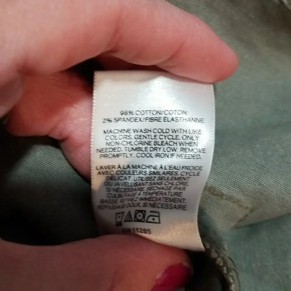 Express Camo Cropped Jacket Women's XS/S NWT Military Green Full Zip